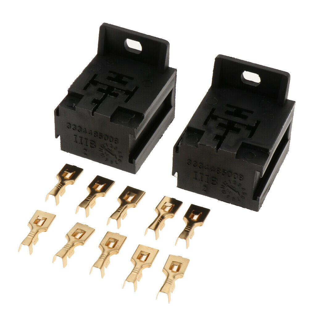 5 Pin Relay Connector Socket with 10 x 6.3mm Terminals, Car Truck Vehicle Relay