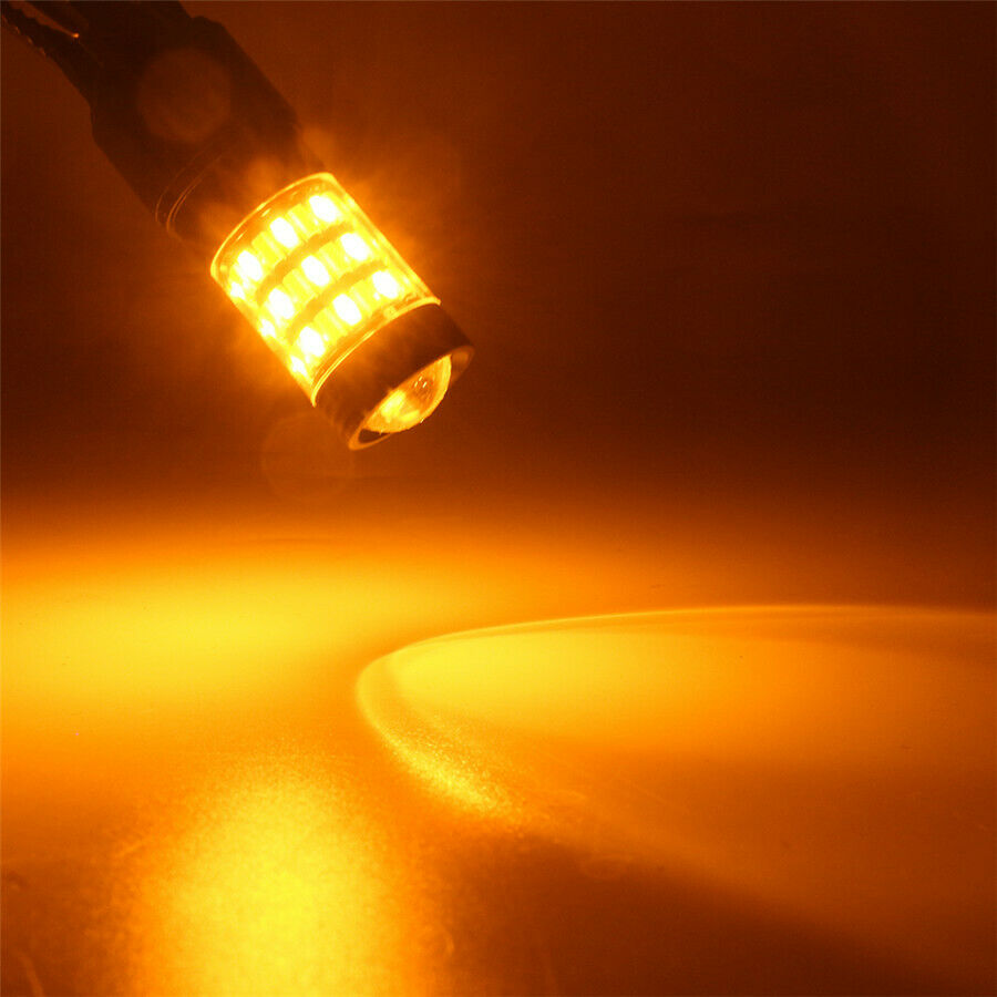 2pcs x High Power 1157 Dual-Color Switchback LED Turn Signal Lights Bulbs 60SMD