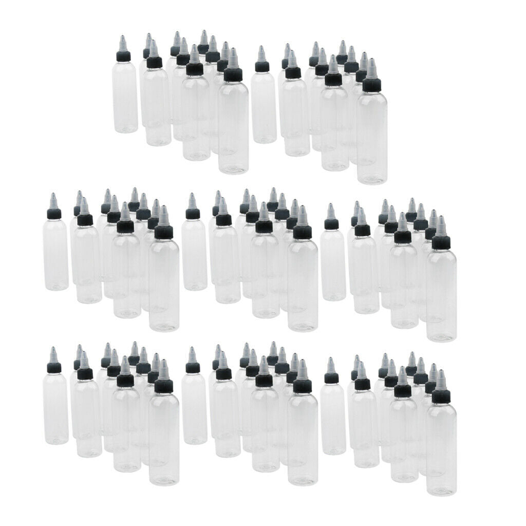 Bulk 80Pcs/set 120ml Plastic Squeeze Bottles Twist Top for Glue Solvents