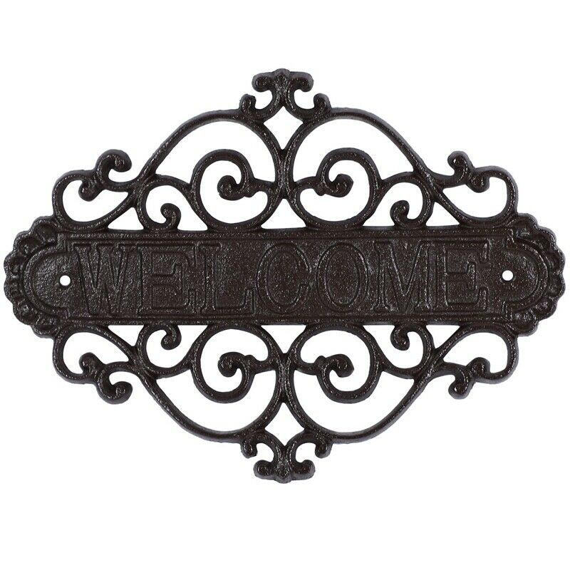 Welcome Sign Wall Plaque Home Garden Outdoor Hanging Decor Decorative CreativeA1