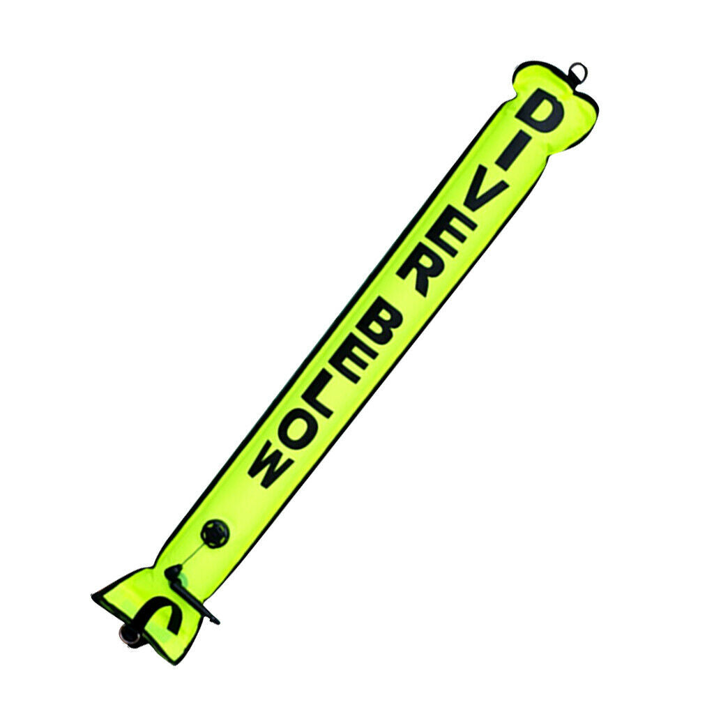 High Visibility SMB Surface Marker Buoy with Reel + Whistle for Scuba Diving