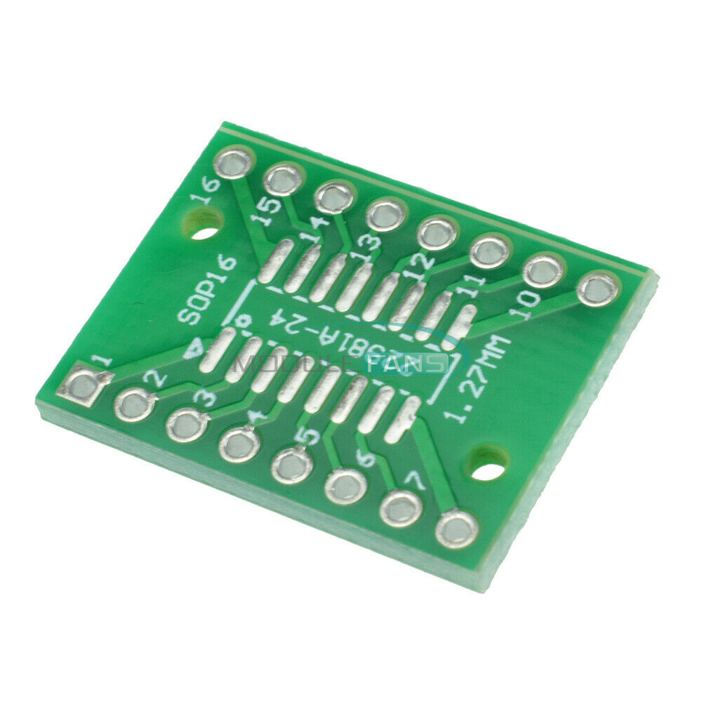 20PCS SOP16 SSOP16 TSSOP16 To DIP16 0.65/1.27mm IC Adapter PCB Board