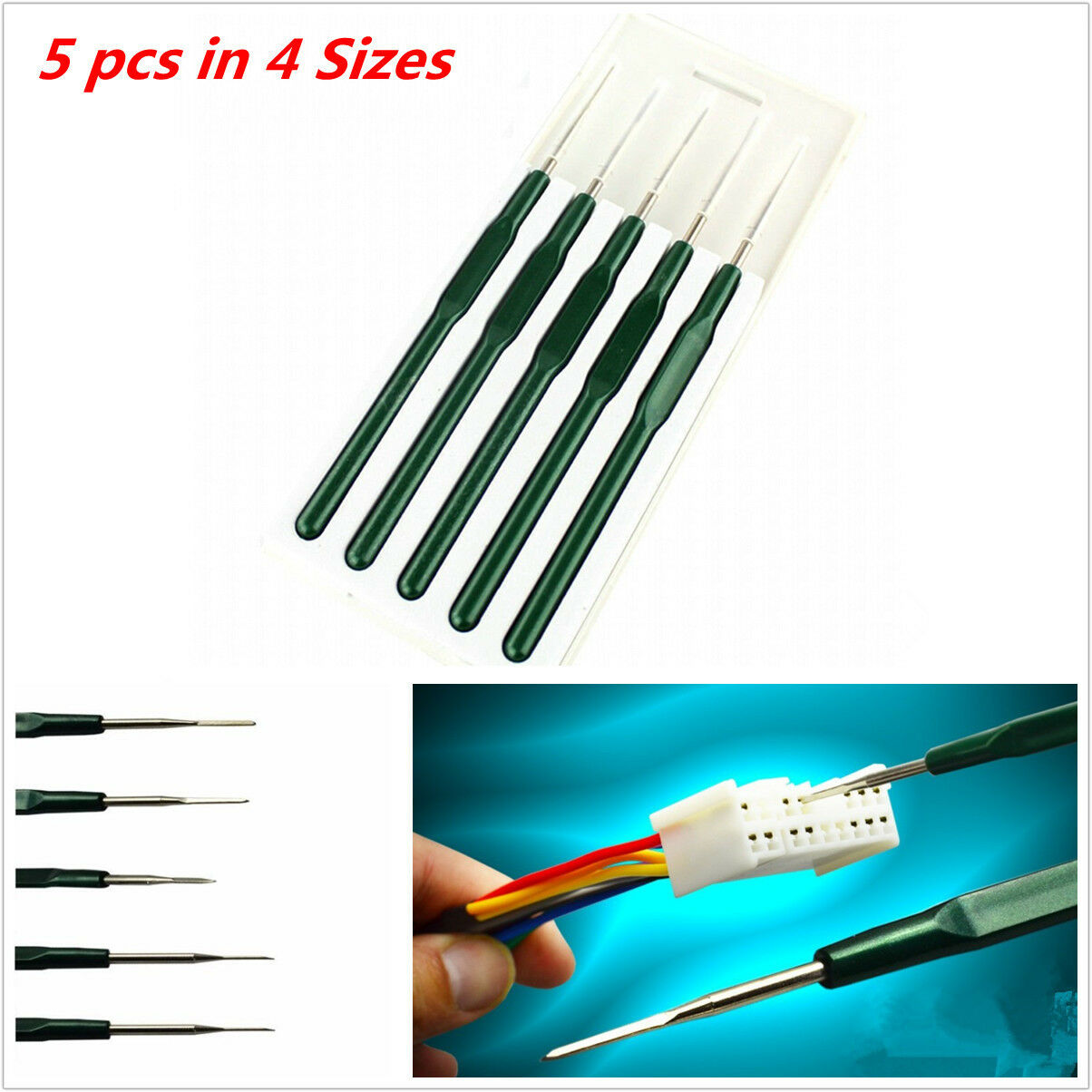 5Pcs Car Wire Terminal Maintenance Tools Dismounting Terminal Removal Extractors