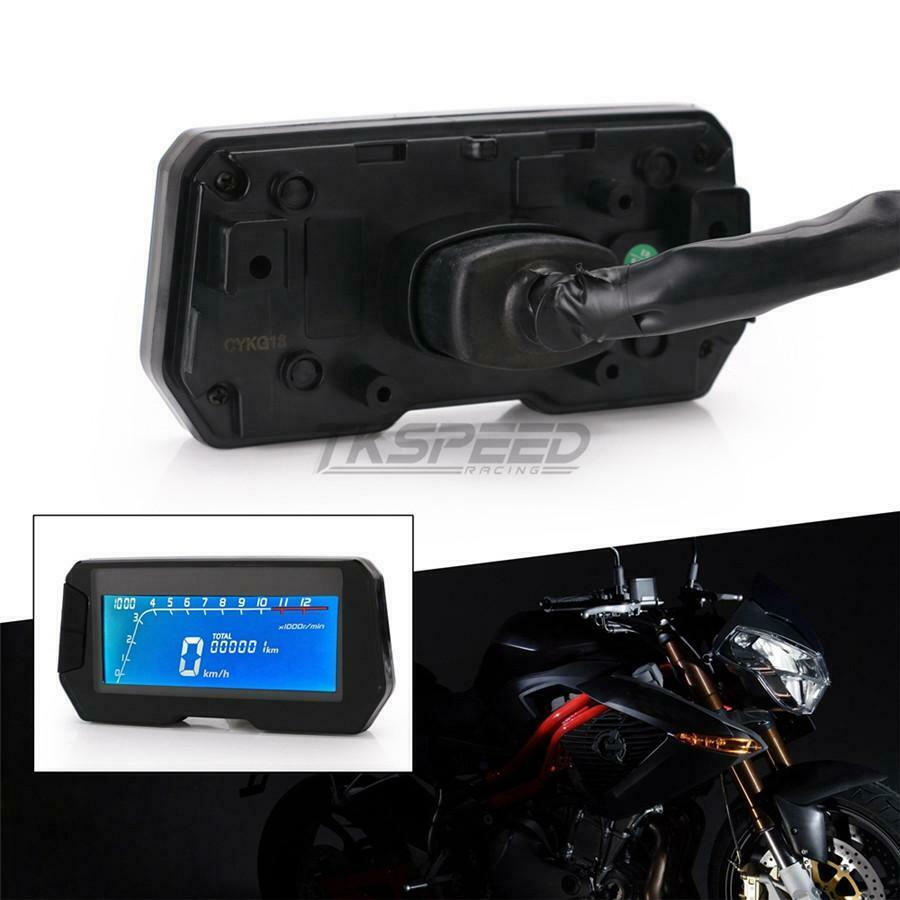 12V Digital Speedometer Odometer MPH KM/H RPM For Motorcycle ATV Scooter Moped