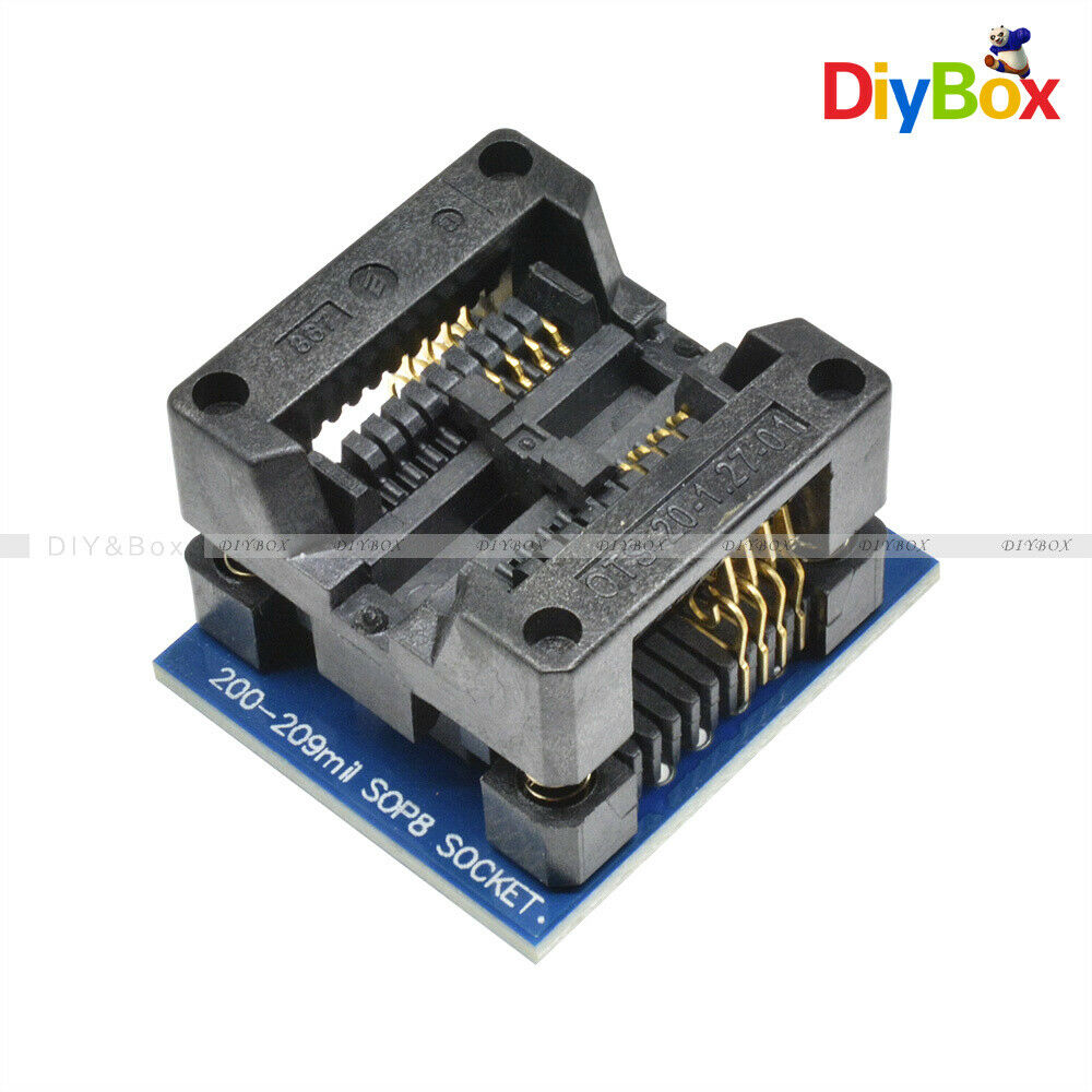 SOP8 to DIP8 Wide-body Seat Wide 200mil Programmer Adapter Socket Blue