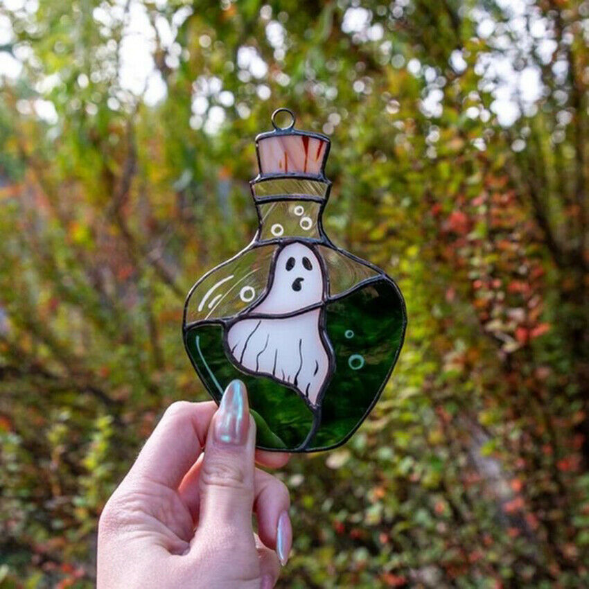 Modern Style  Ghost Colorful Stained Acrylic Window Panel pendent Suncatcher