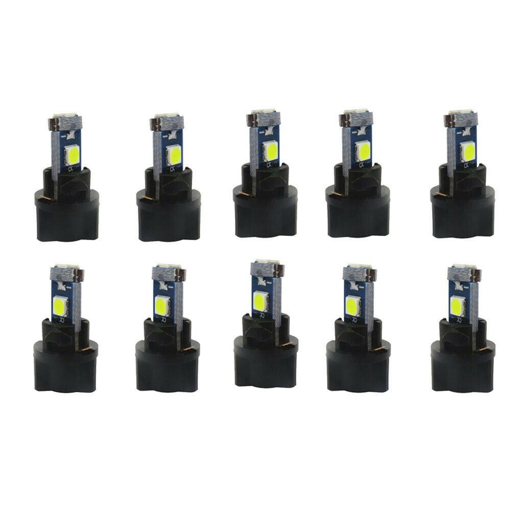 20 Pcs Car T5 3030 Instrument Panel LED Light Twist Socket Ice Blue, White