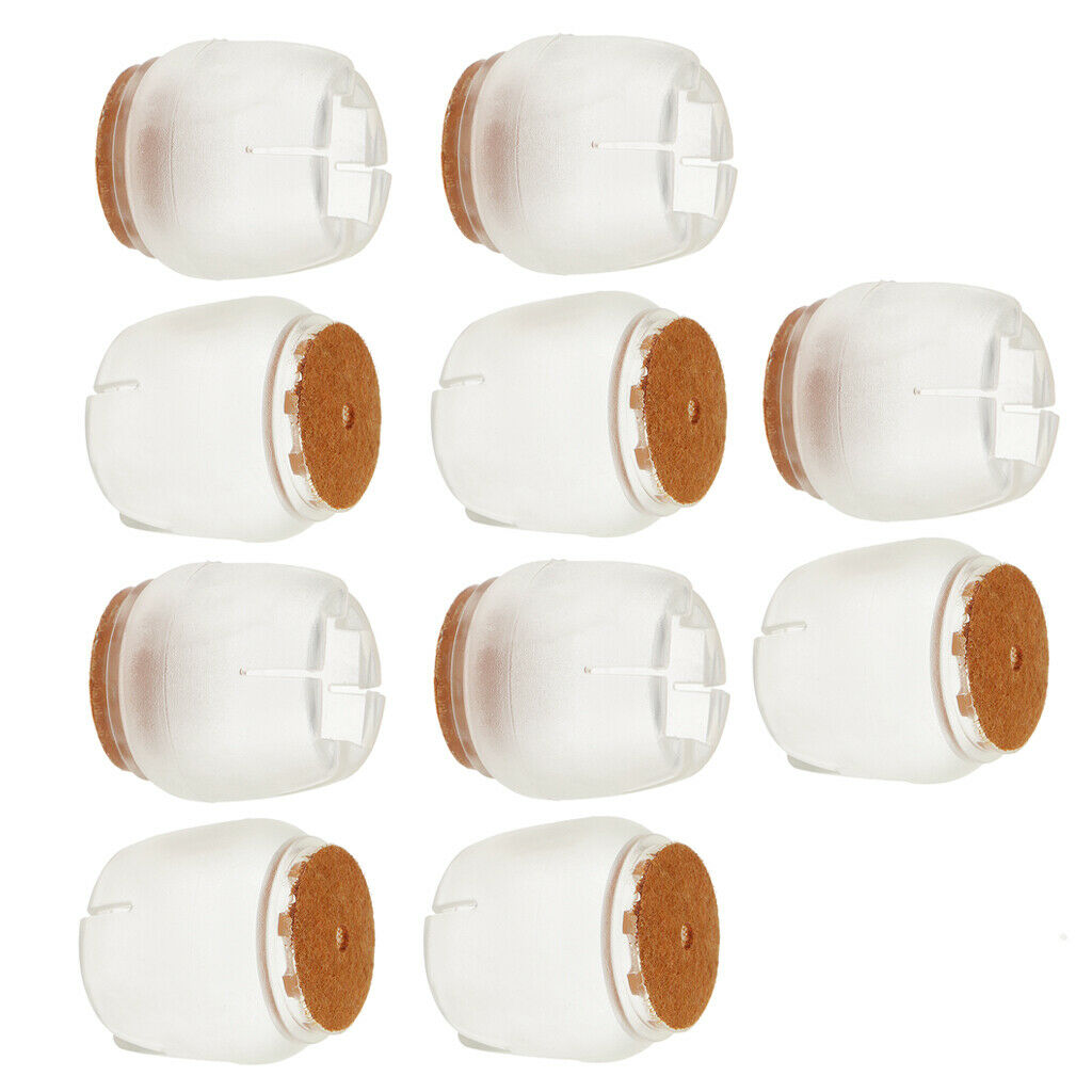 10 Pieces Chair Leg Caps Silicone Table Covers Pads Round Base 26-31mm