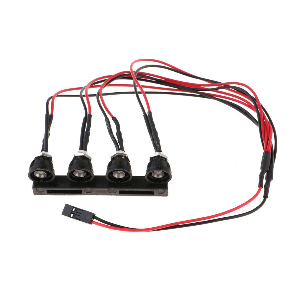 4 LED Light Bar Roof Lamp With Rack For WPL 1/16 RC Car Truck DIY Parts