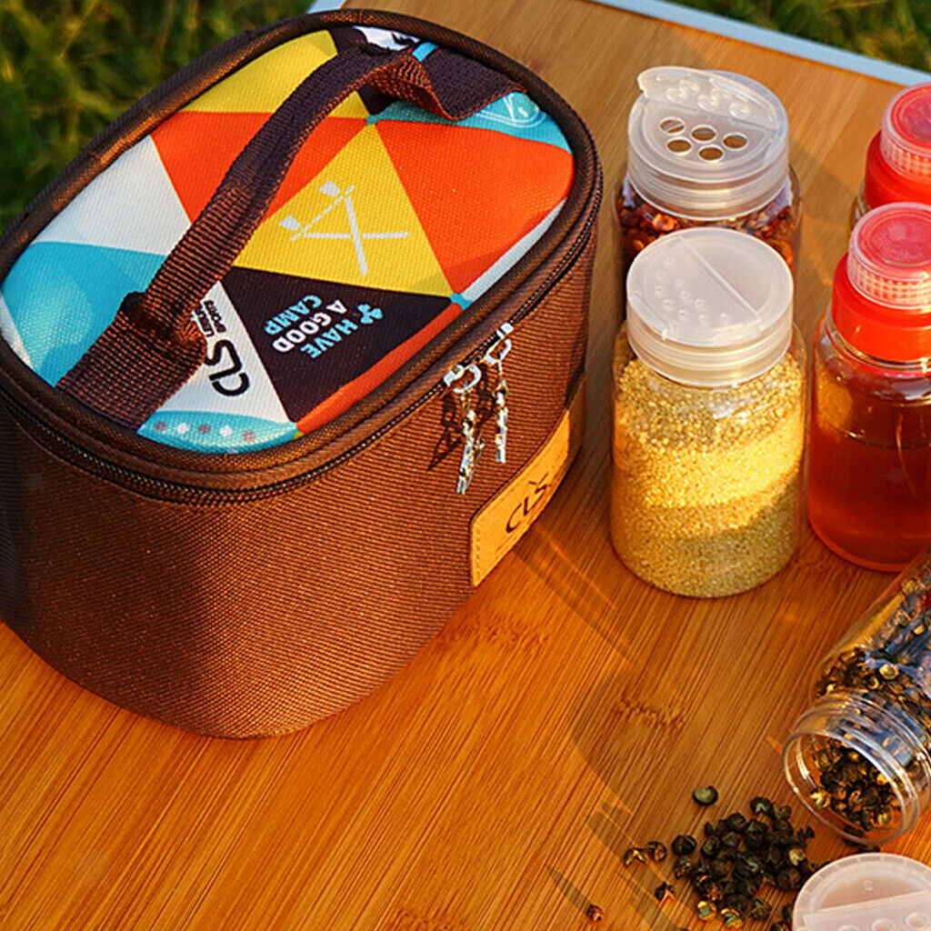 10pcs Portable Seasoning Box Spice Jar Condiment Container for BBQ Camping