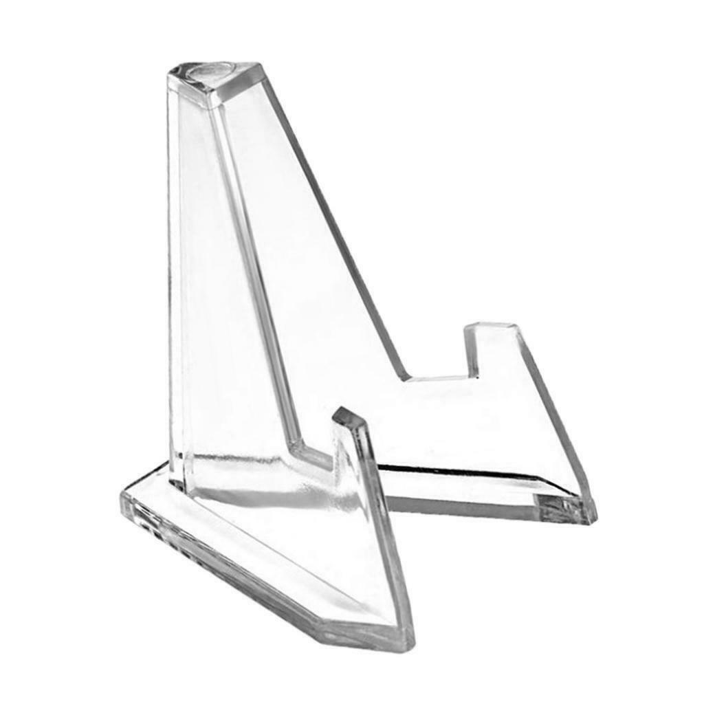 5Pcs Clear Coins Display Stands Holder for Medallions Lighters Poker Chips