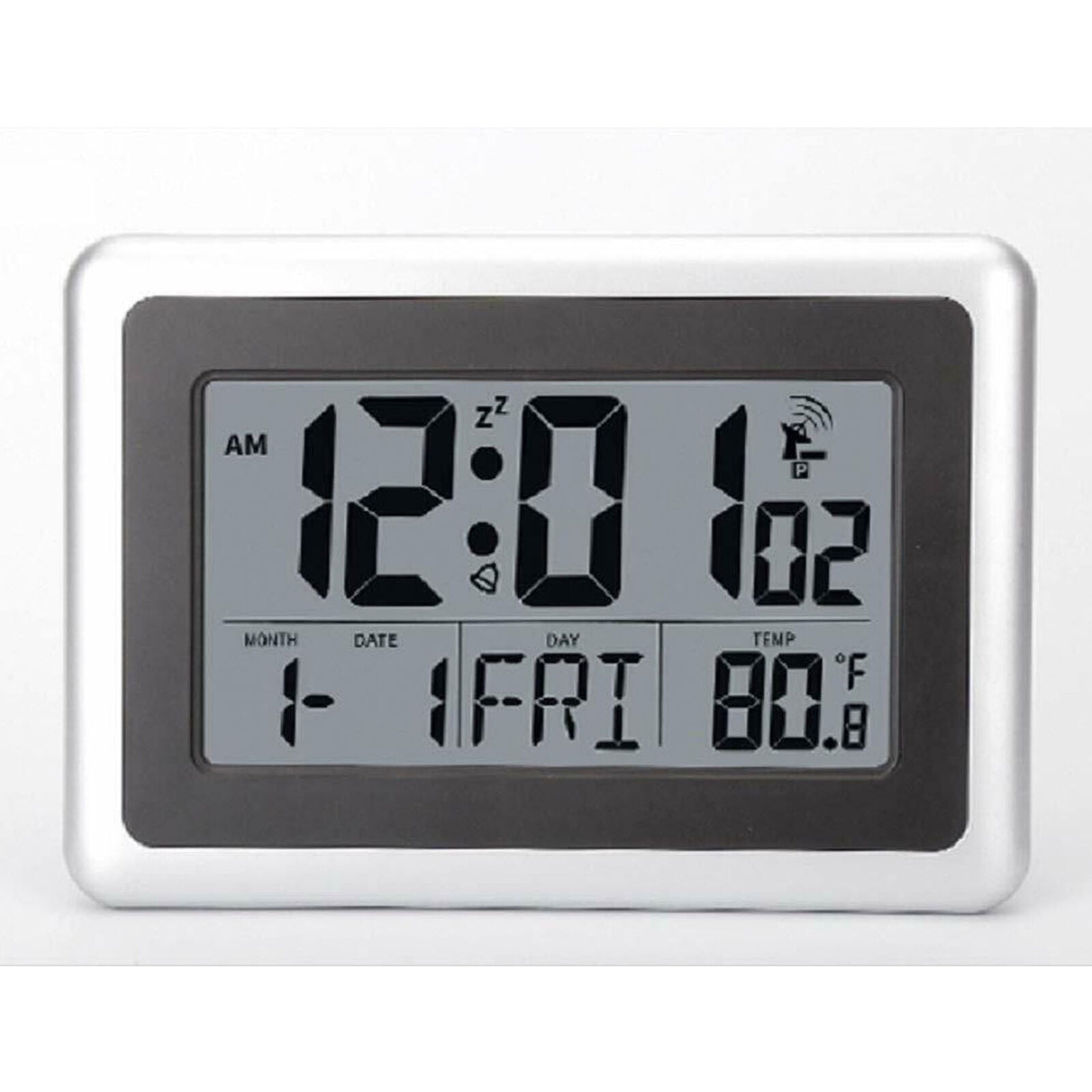 Digital Atomic Indoor Wall Desk Clocks Large Screen Calendar Timer 7 Language US