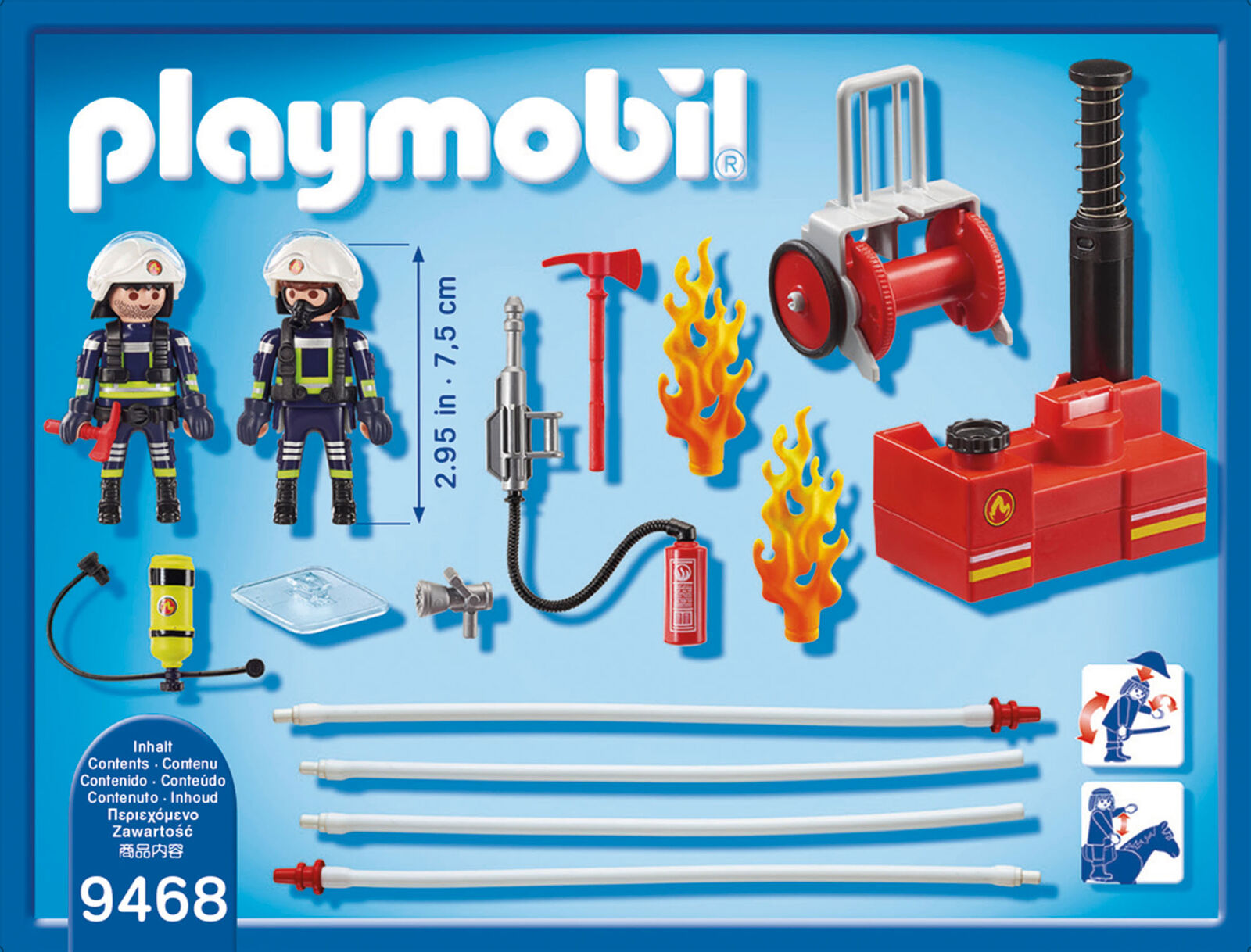 9468 Playmobil Firefighters with Water Pump City Action Suitable for ages 4 year