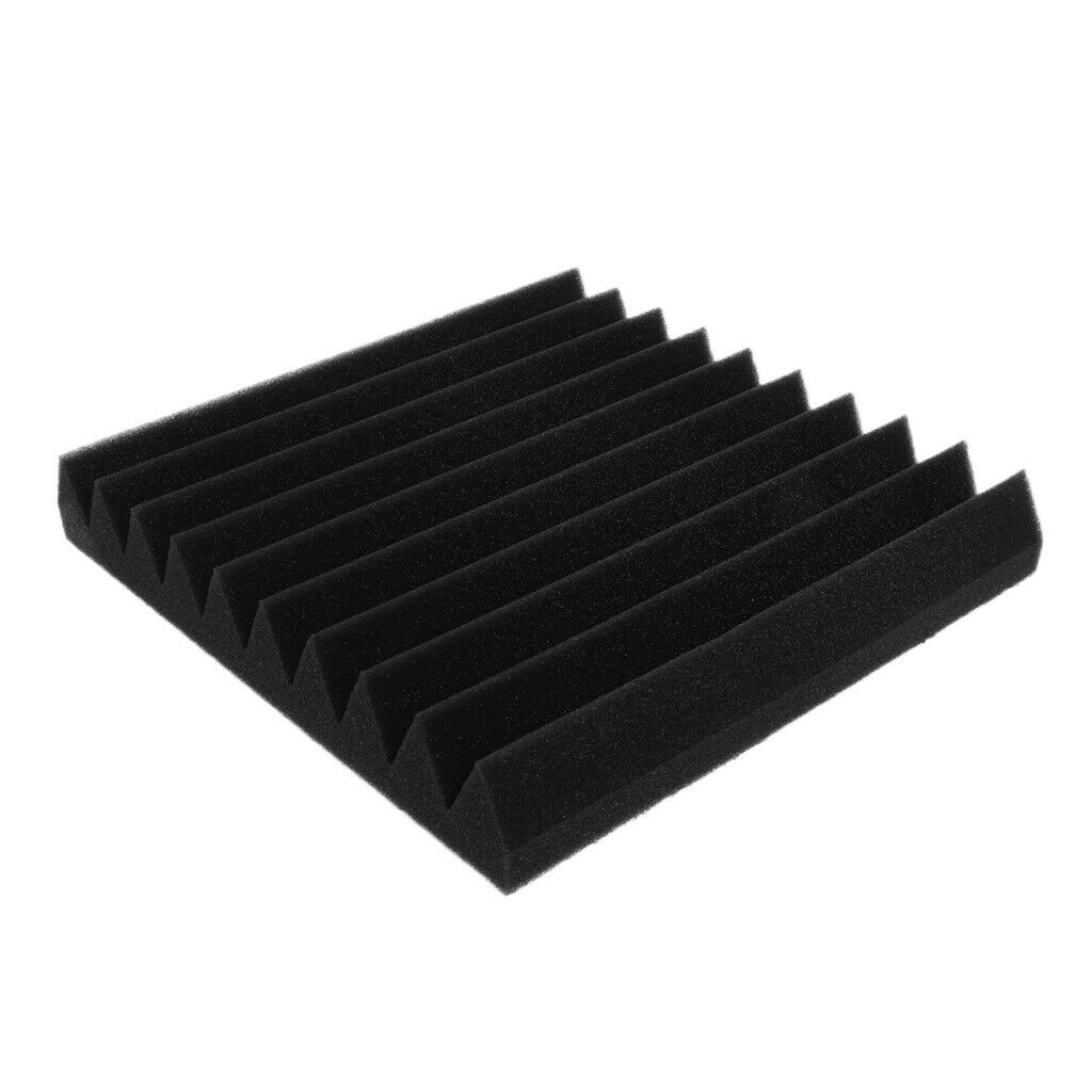 6 Pieces Studio Acoustic Foam Panels Nosie Dampening Foam Black