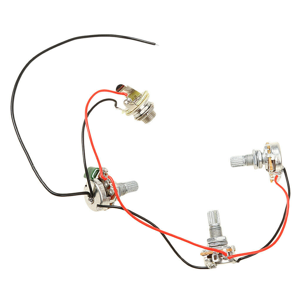 Set of Wiring Harness 2 Volume 1 Tone 500K for Jazz Bass Guitar Accessories
