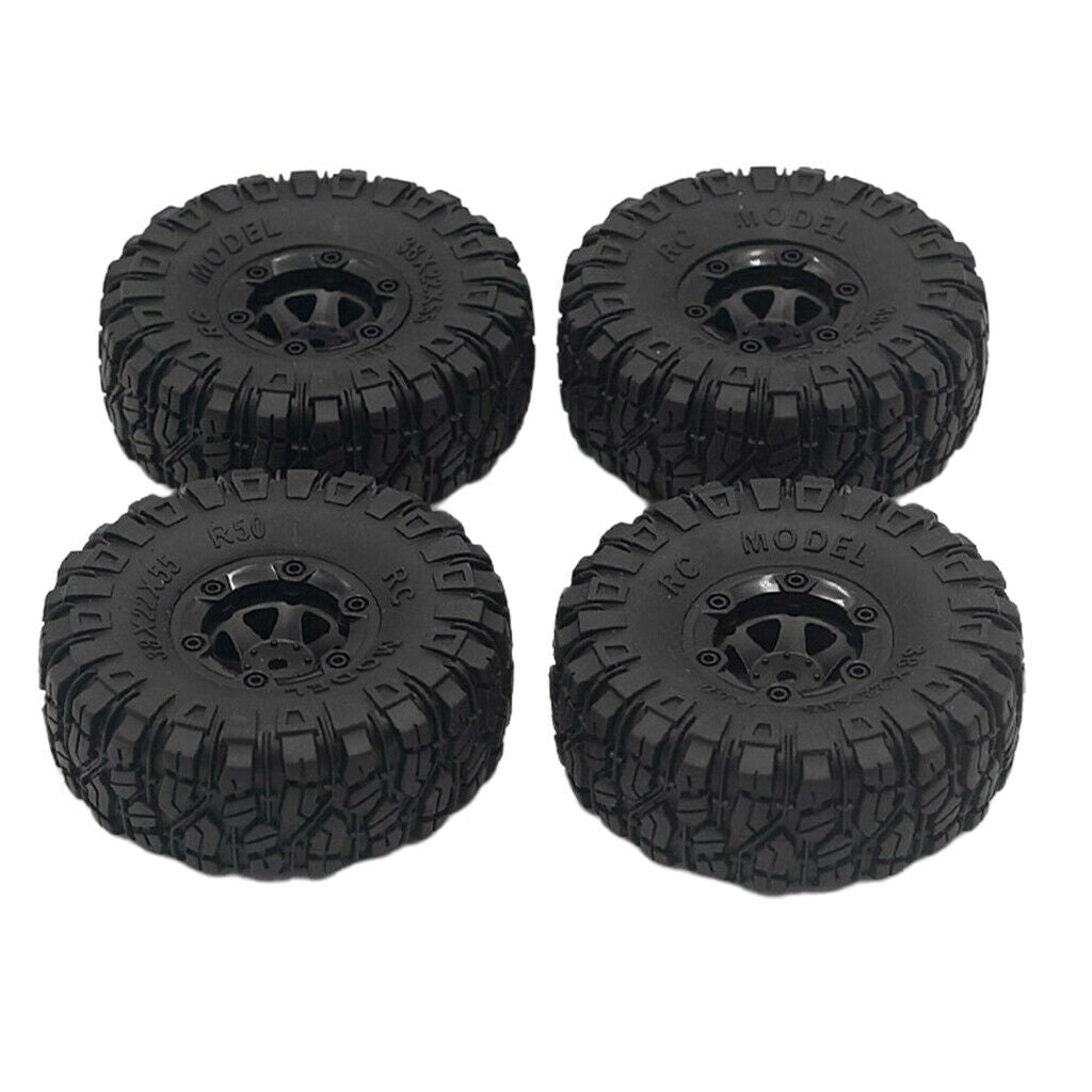 4x Rubber Tyres  Set Fit for 1:12 WLTOYS 12428 12428-A DIY Spare Parts