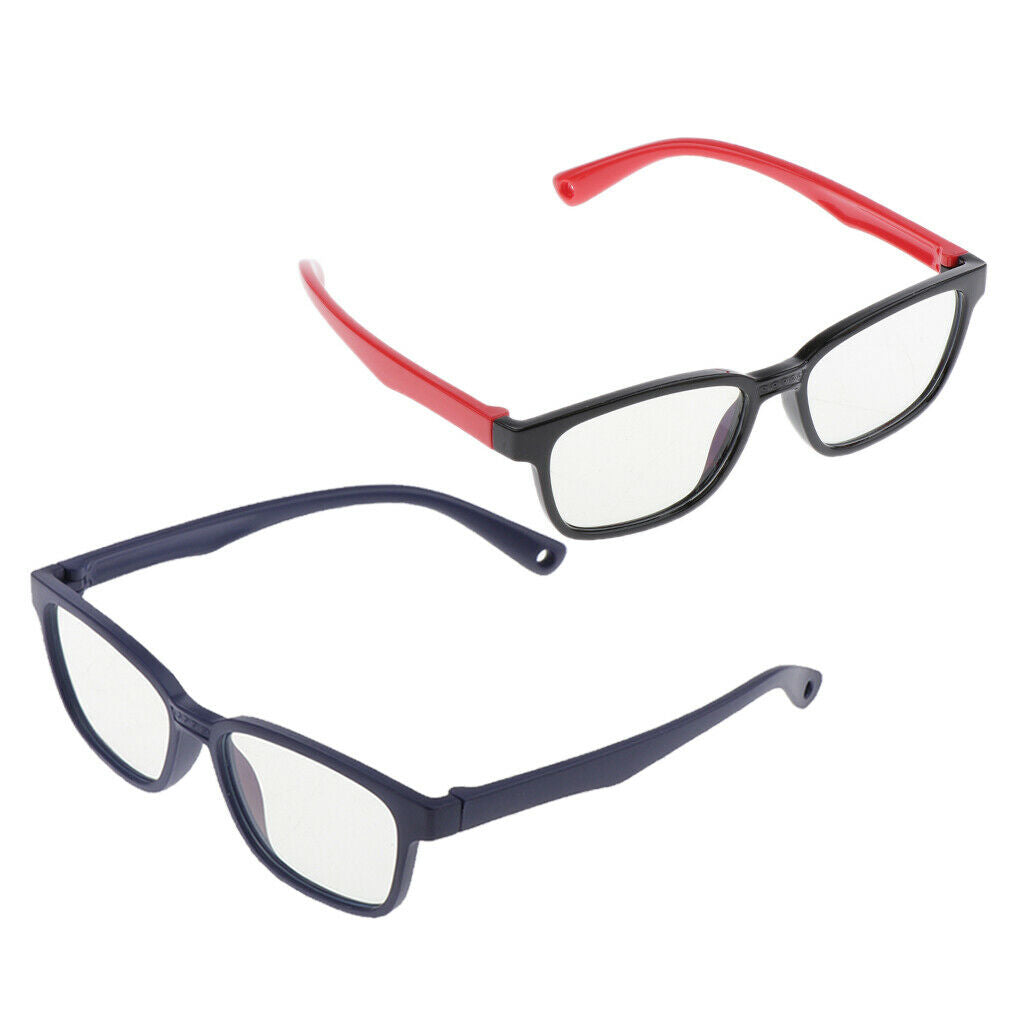 2pcs Kids Stylish Eye Glasses Anti Blue Light Children Glasses Goggles