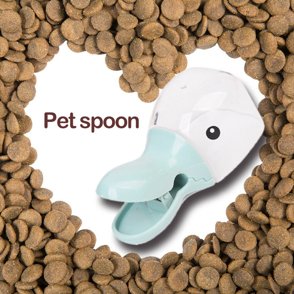 Cute Duckbill Pet Food Shovel Multifunction Spoon Cat Food Bag Seal Clip @