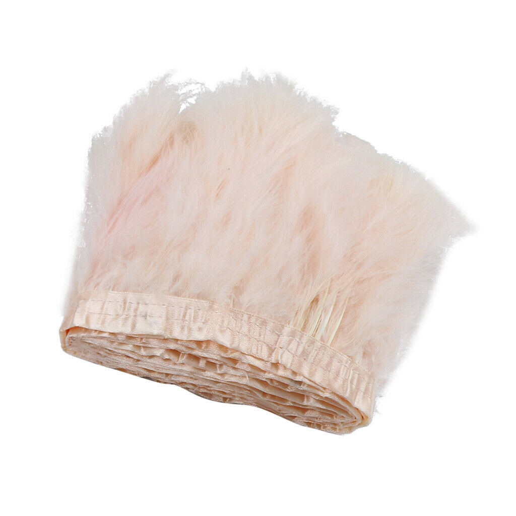 2m Turkey Feather Fringe Lace Ribbon Tapestry Fascinator Wedding Ornaments