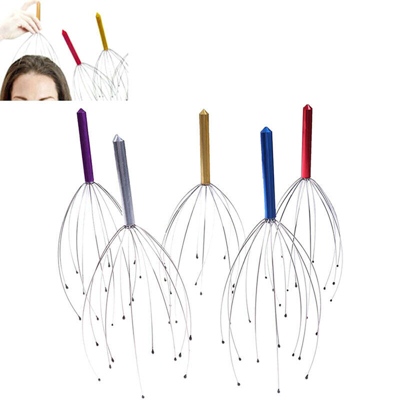12 Finger Head Massager Octopus Scalp Neck Massagetool Scratcher Tension .l8