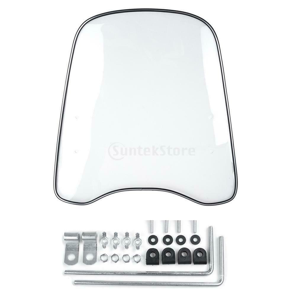Motorcycle Scooter Transparent Clear Windshield Windscreen Guard Universal
