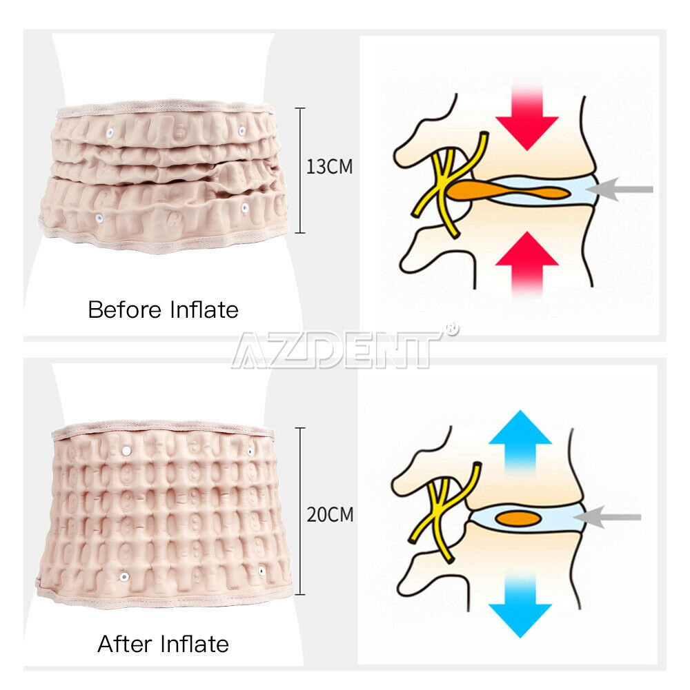 Lumbar Traction Belt Back Brace Support & Extender Belt Unisex Beige Color