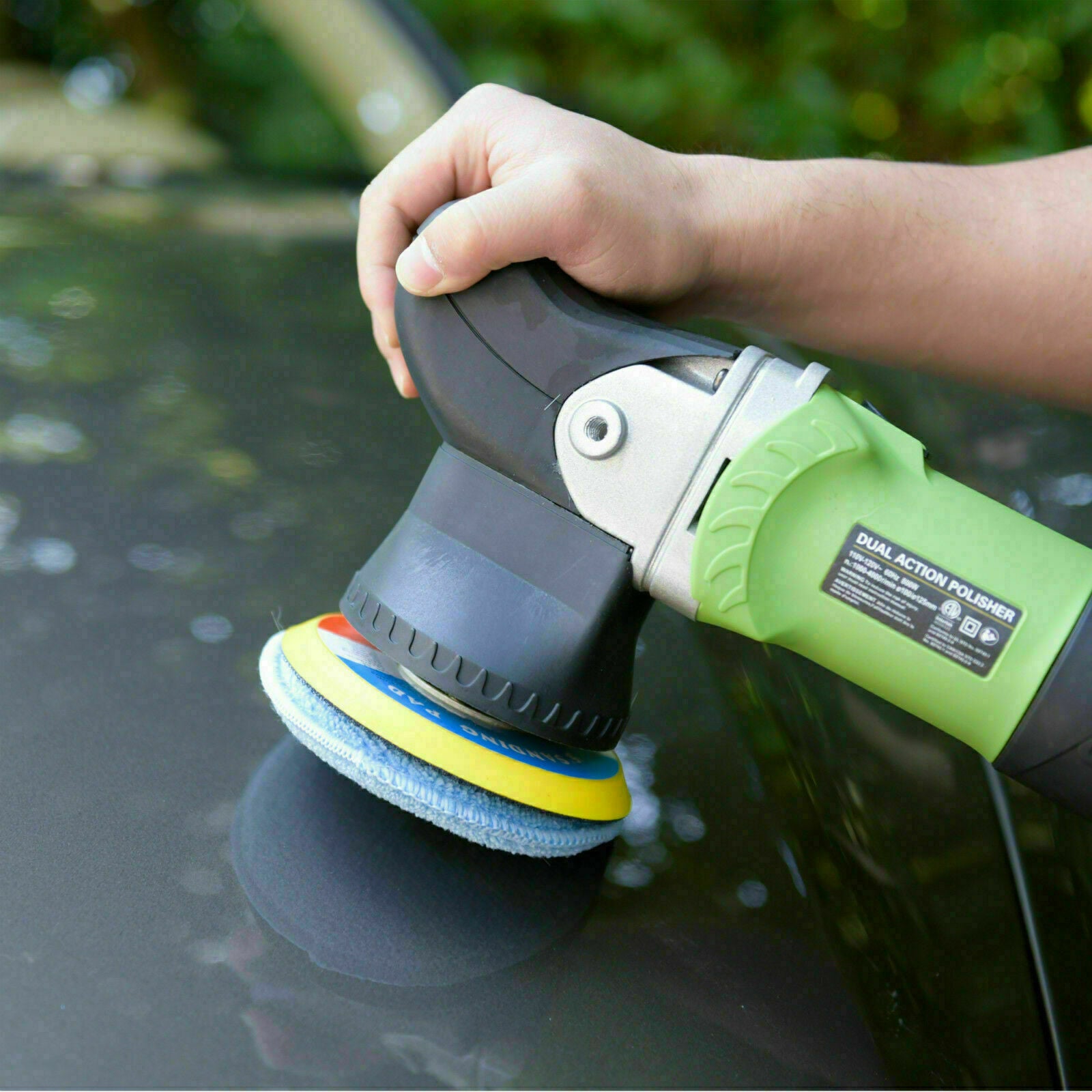 10pcs 5" Car Buffing Pads Polishing Sponge Buffer Set Waxing Foam Polisher Kit