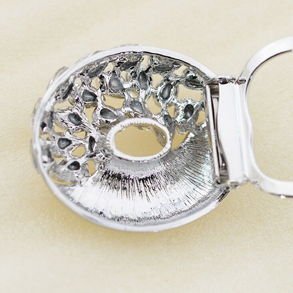 Ladies Fashion Round Rhinestone Scarf Buckle Holder Scarf Clip Jewelry