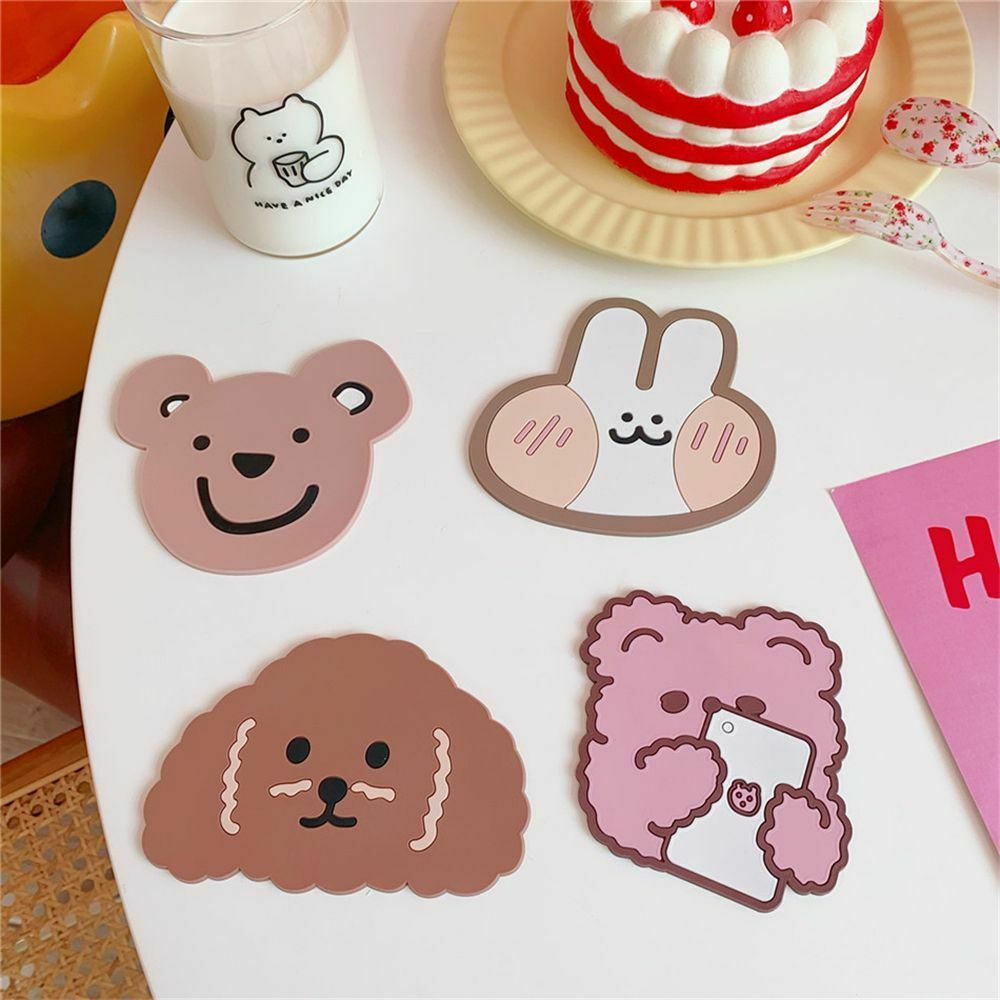 Mug Coffee Cup Bowl Pad Cup Mats Non-slip Coasters Animal Heat Insulation Mat