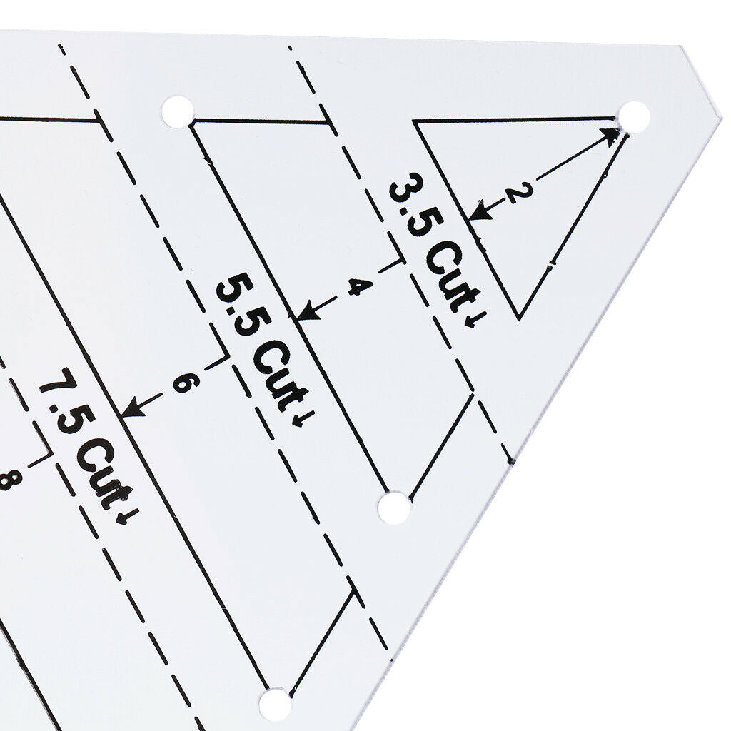 Acrylic 13.5Cut 60 Degree Equilateral Triangle Ruler for DIY Sewing Quilting