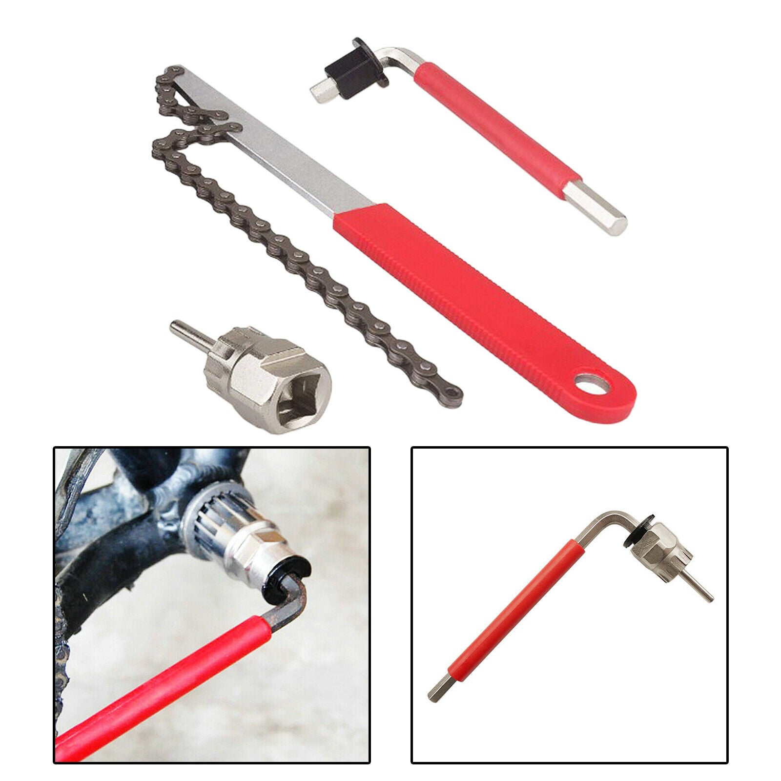 Bike Cassette Removal Repair Bicycle Cog Lockring Remover Repairing Tools