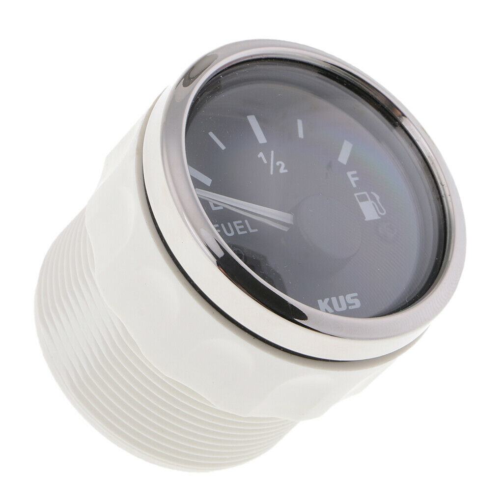 2" 52mm Universal Boat Marine Car Fuel Level Gauge E-1/2-F Stainless Bezel