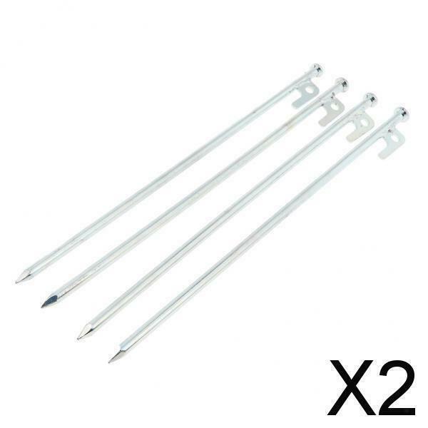 2X 4 Pieces Outdoor Camping Tent Stakes Awning Tarp Ground Nails Pegs Pins 40cm