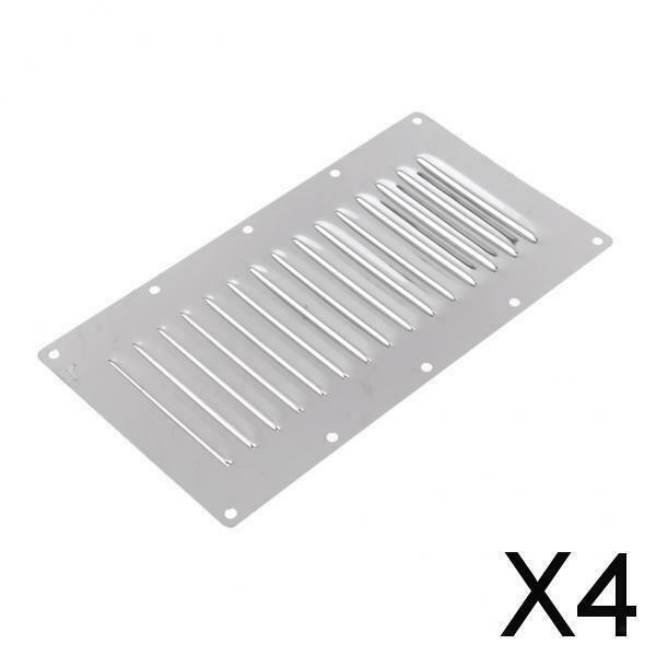 4X 23 x 12.5 cm / 9 x 5 inch Rectangular Louvered Air Vent Grill Ventilation