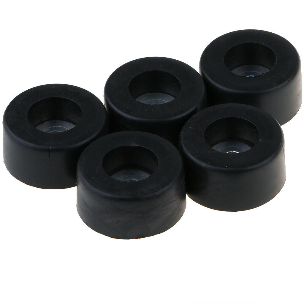 5 Pack 38x19mm Furniture Cabinet Round Rubber Case Feet Anti-Slip Circular