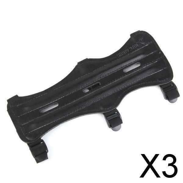 3X Archery Arm Guard Bow Forearm Protector with 3 Strap for Archer Hunter A