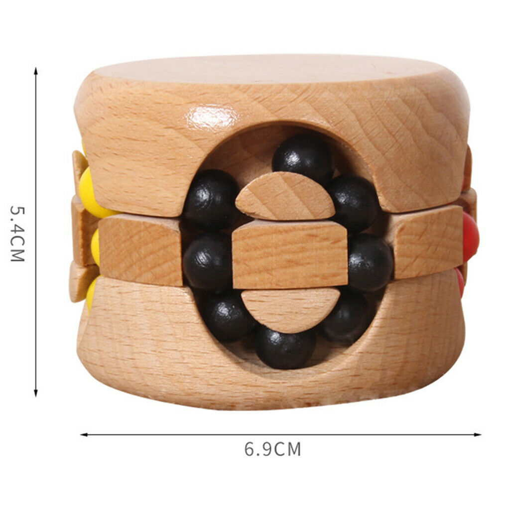 Wooden Magic Bead   Kong Ming Lock Stress Relief Educational Toys Age 3+