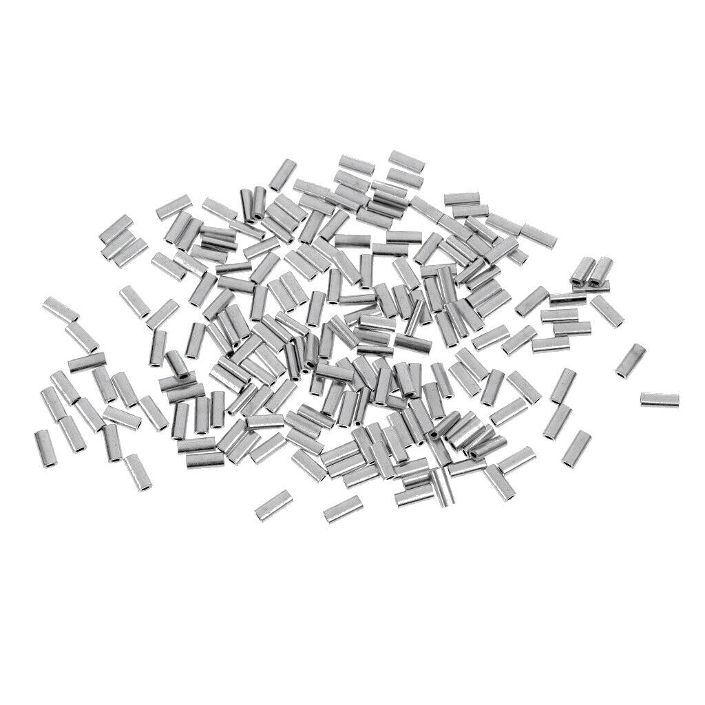 1000pcs Aluminum Alloy Fishing Line Crimp Wire Leader Sleeve Connector 1.0mm