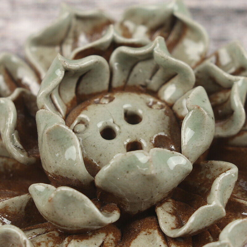 Lotus Incense Burner Holder Ceramic Handicraft Home Incense Burner Hol VPDFAU