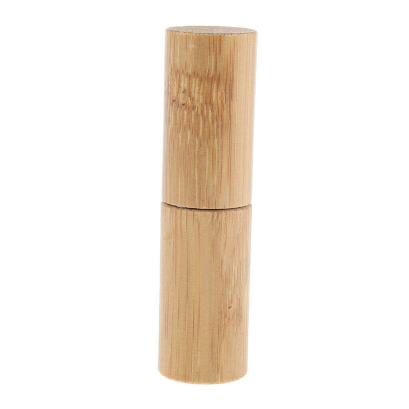 Wooden Empty Essential Oils Roller Bottle with Silicone Carrying Cover Sleeve