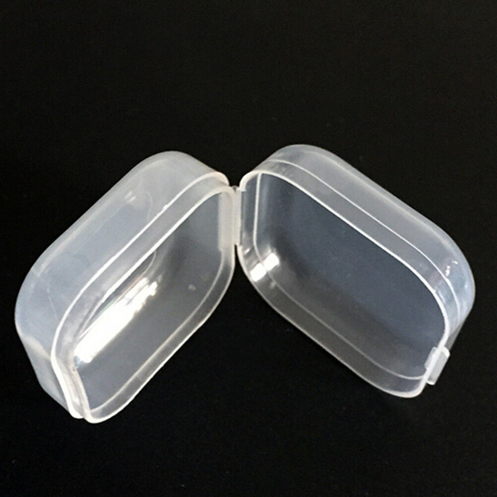 10X Clear Plastic Transparent With Lid Storage Box Collection Container Case _DD