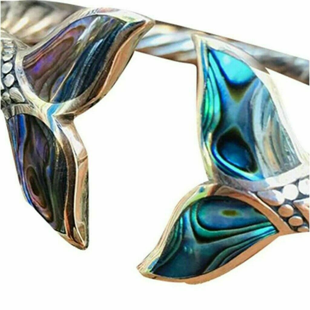 Women Girl Mermaid Tail Bangle Adjustable Ocean Chain New NEW Jewelry Q0S1