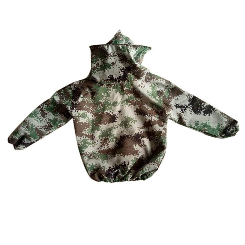 Beekeeping Jacket Pull Over Protective Veil Bee Keeping Suit Hat Camo#3