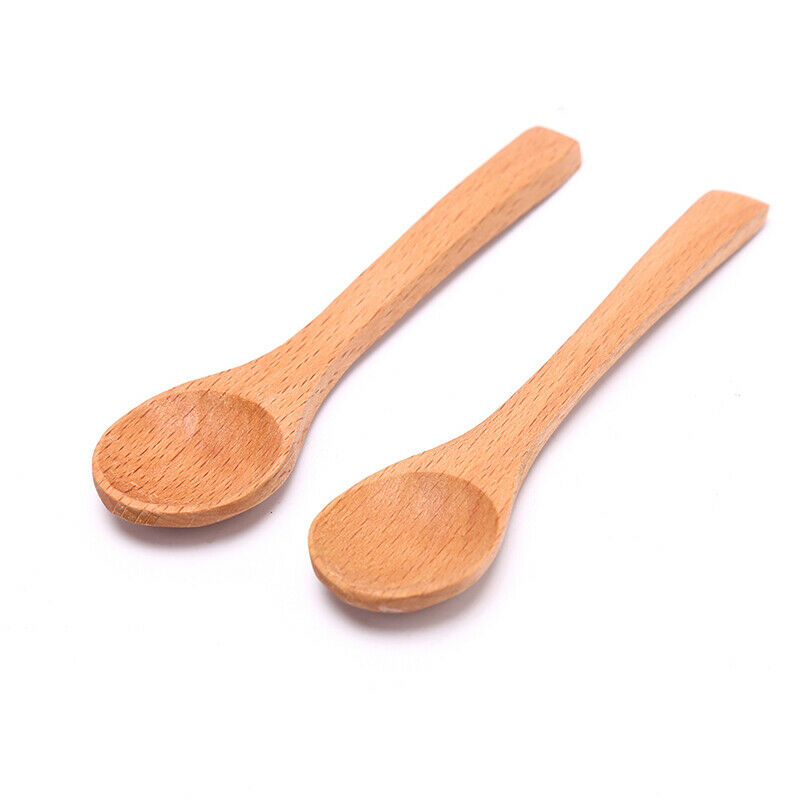 1pc Wooden Round Bamboo Spoon Soup Tea Coffee Salt Spoon Jam Scoop Kitche.l8