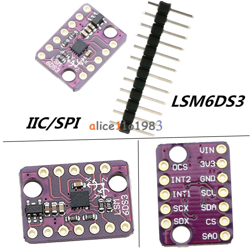LSM6DS3 IIC/SPI 6 Degrees 3 Axis of Freedom Tilt Breakout transmission   Module