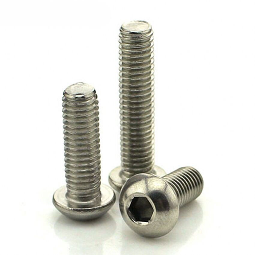 1/4-20*3/4" BSW Button Head Socket Cap Screw Allen Bolts A2 Stainless Qty 5