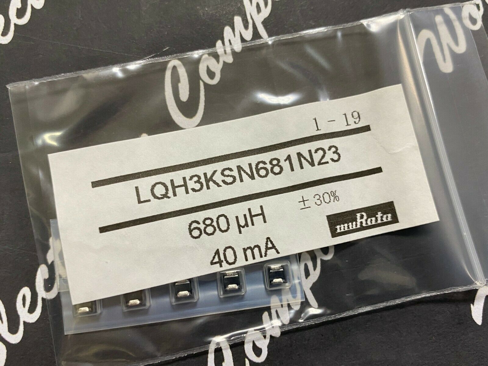 10pcs - muRata LQH3KSN681N23 680uH 40mA 30% SMD Inductor