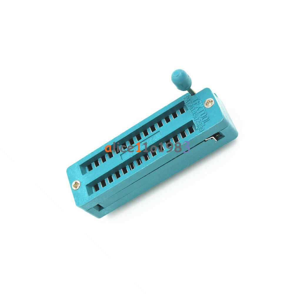 2PCS 28P 28-Pin Narrow Body Universal ZIF Test DIP IC Socket Connector AL
