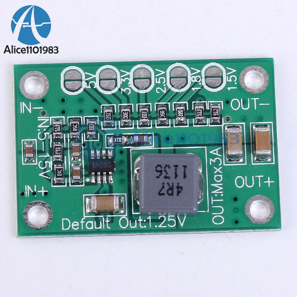 Universal 5-16V To 1.25V/1.5V/1.8V/2.5V/5V Adjustable Step Down Power Module