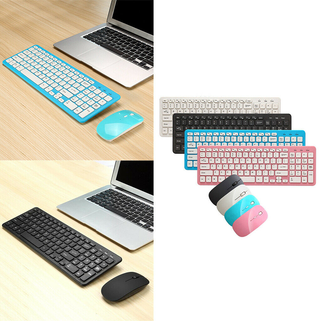 2.4G Wireless Keyboard and Mouse Cordless Set for PC Latptop Desktop Black